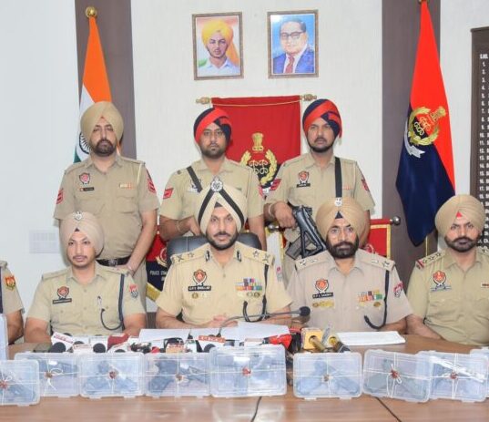 Punjab-police-arrest-Afghan-national-six-others-cross-border-drug-arms-bust