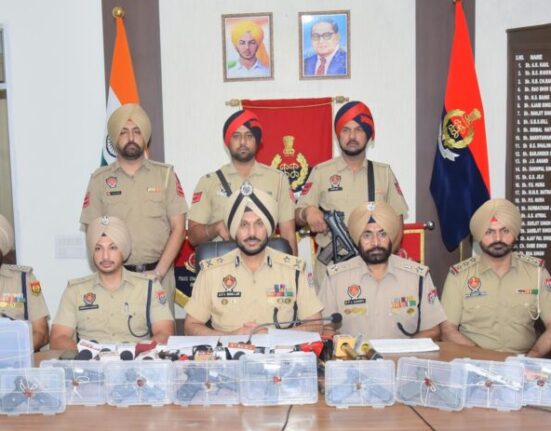 Punjab-police-arrest-Afghan-national-six-others-cross-border-drug-arms-bust